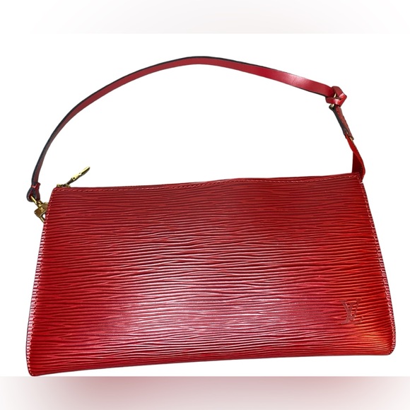 Authentic Louis Vuitton Red Epi Leather Pochette - Picture 2 of 10